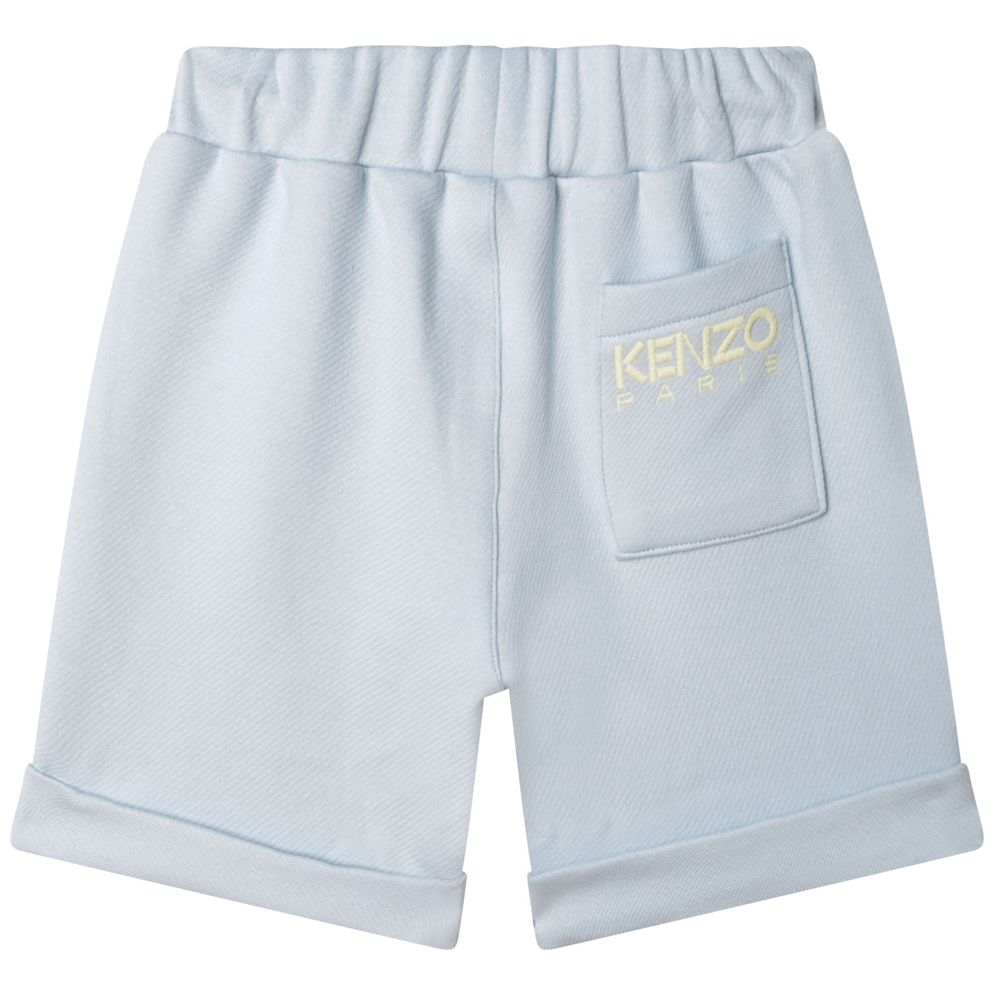 Cotton Bermuda shorts with side seam pockets - Glacier Blue