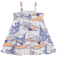 Robe à bretelles en popeline - Blanc