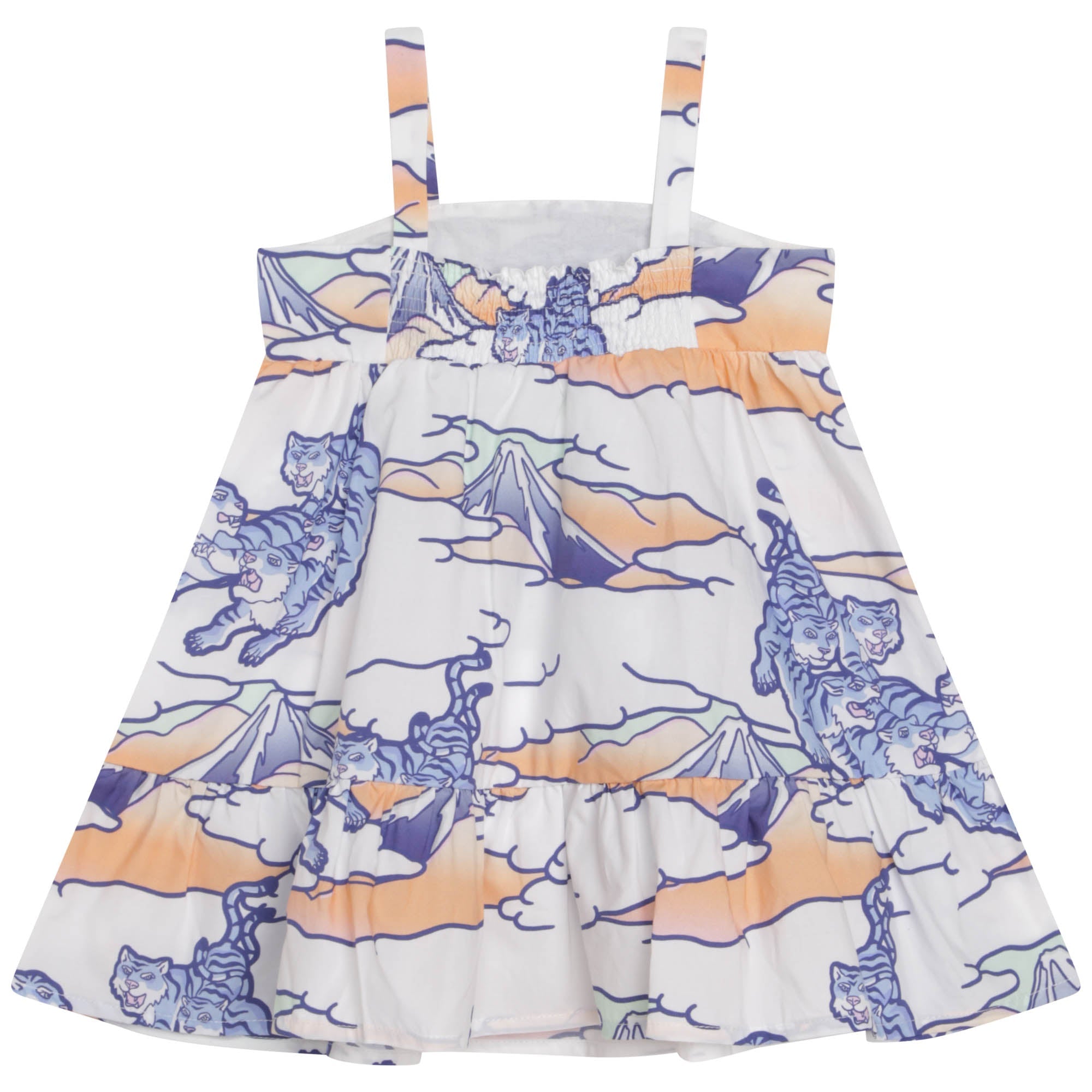 Robe à bretelles en popeline - Blanc