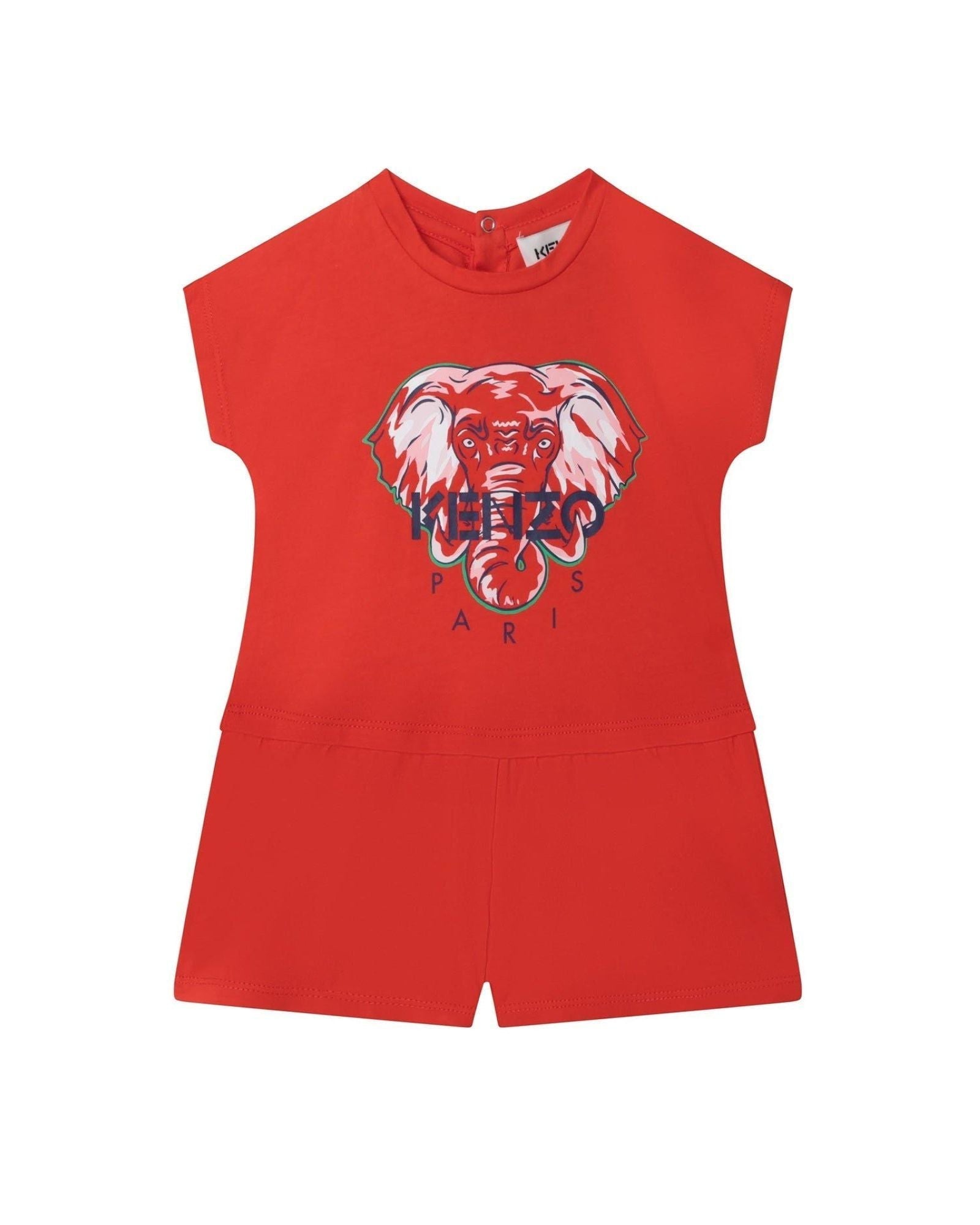 Elephant cotton jumpsuit - Pepper