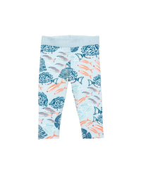 Colourful, graphic cotton leggings - New Mint