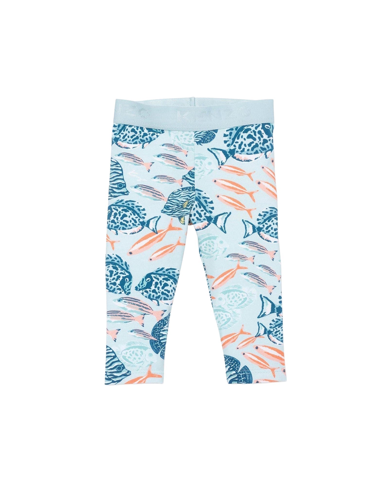 Colourful, graphic cotton leggings - New Mint
