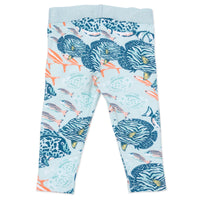 Colourful, graphic cotton leggings - New Mint
