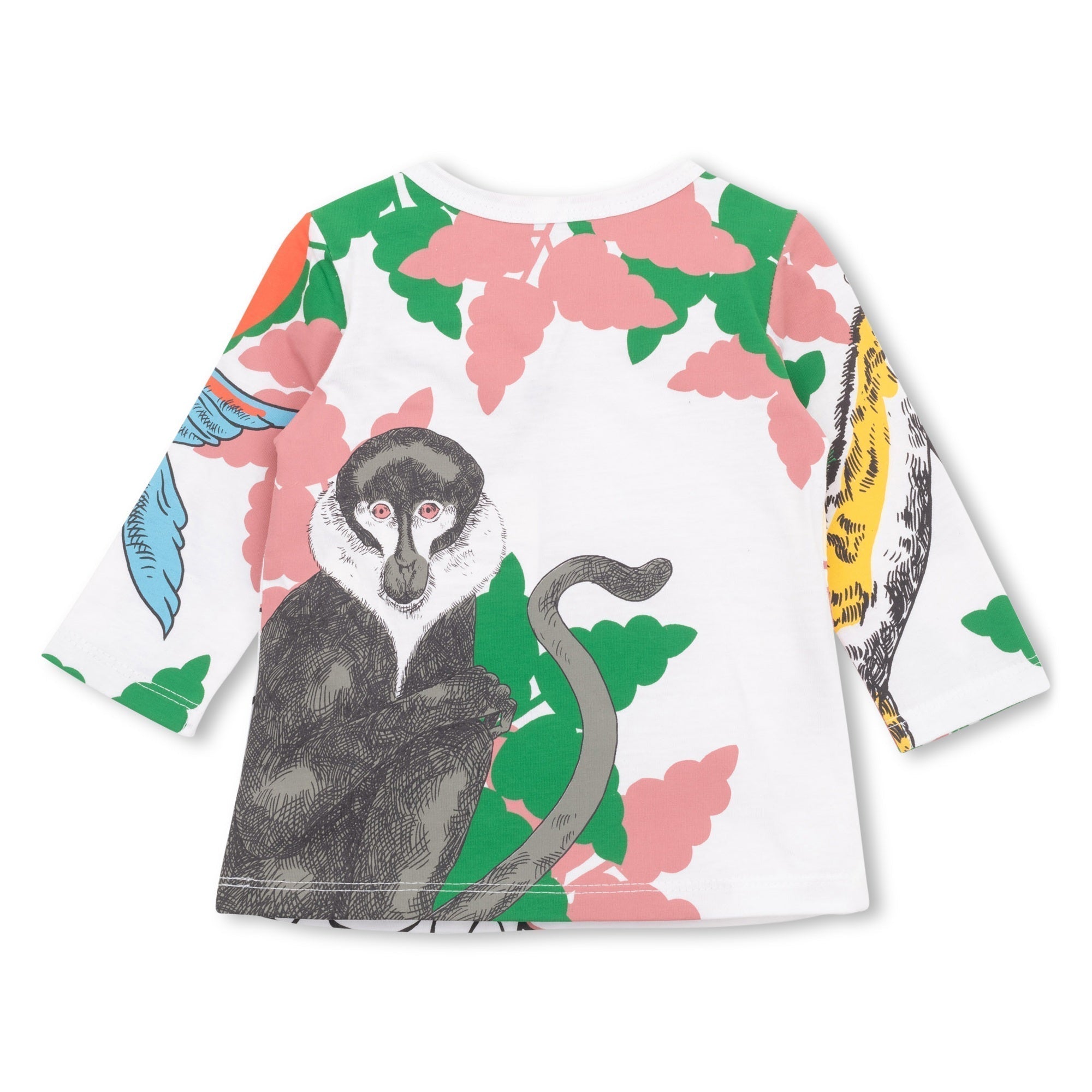 Patterned long-sleeved T-shirt - White