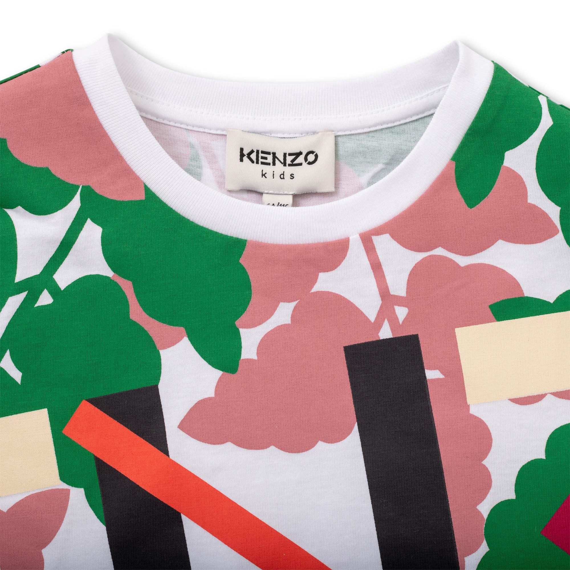 T-shirt manches longues à motif en coton - Blanc