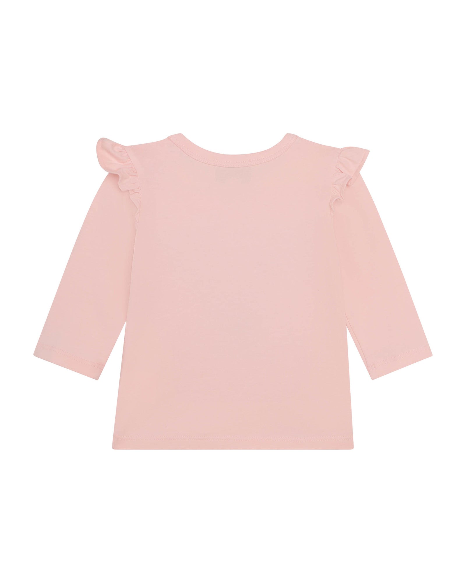 T-shirt à manches longues illustration girafe en coton - Rose Petale