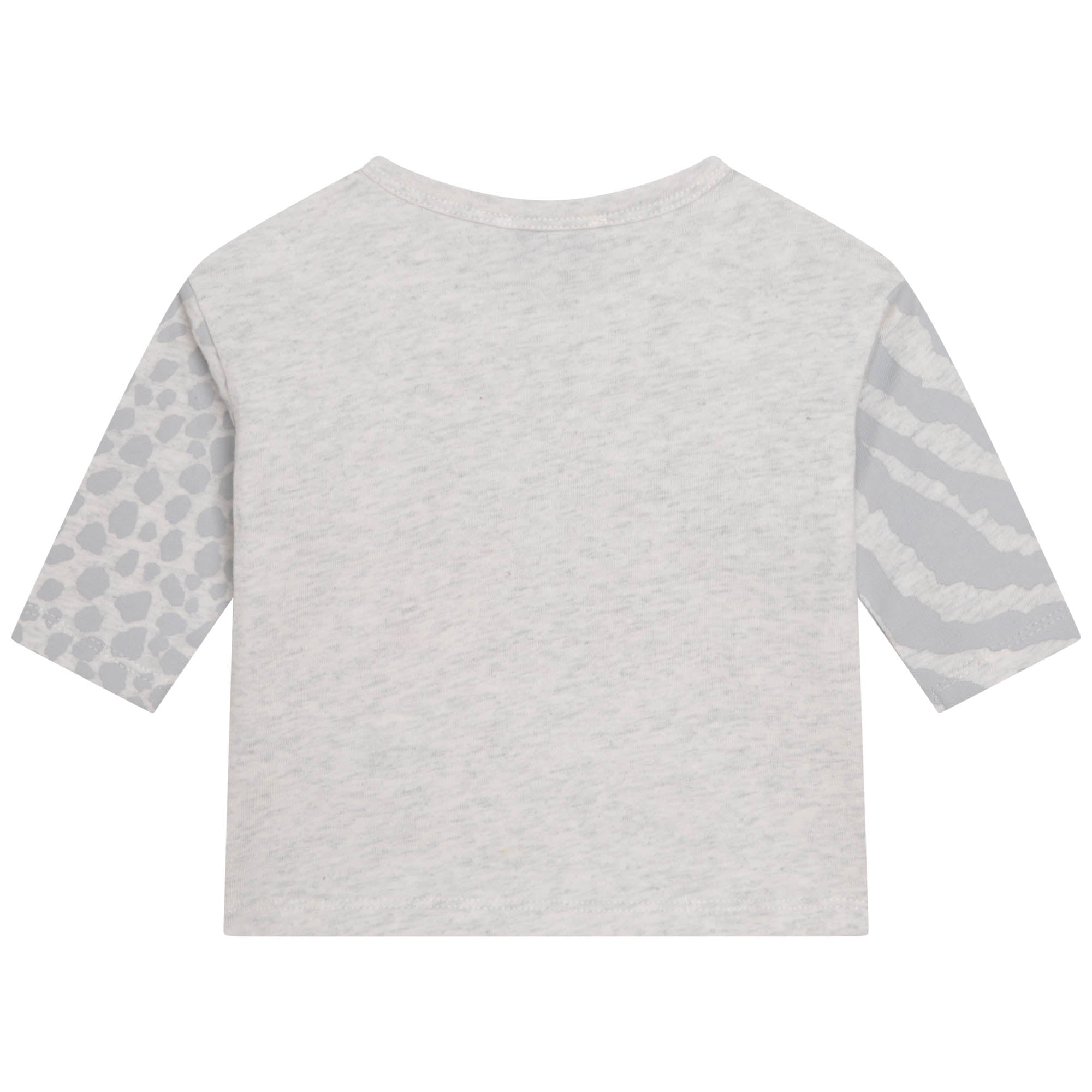 T-shirt manches longues en jersey chiné - Gris chiné