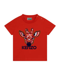 T-shirt à manches courtes imprimé Girafe en coton - Poivron