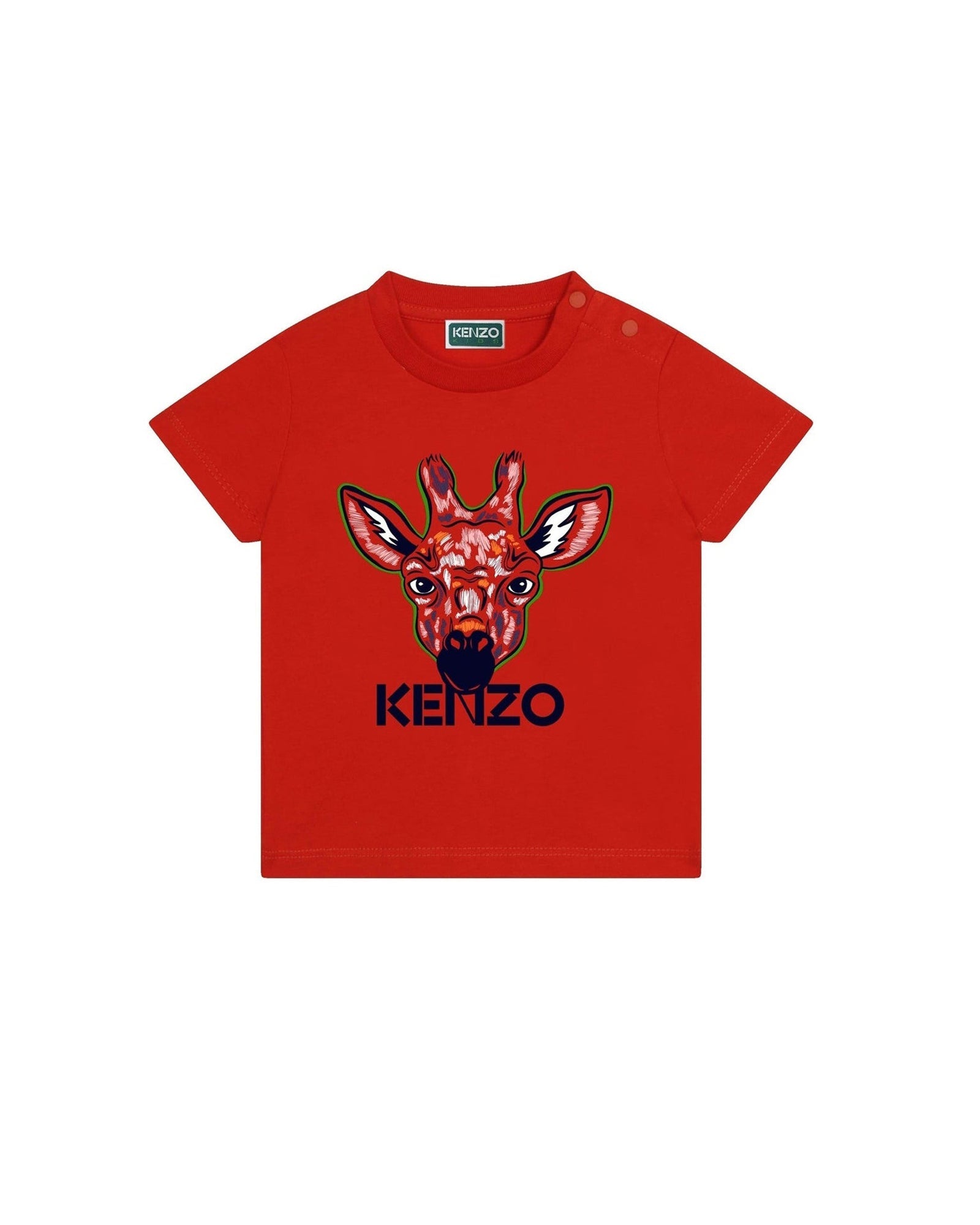 T-shirt à manches courtes imprimé Girafe en coton - Poivron