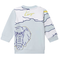 Long-sleeved fleece sweatshirt - Glacier blue