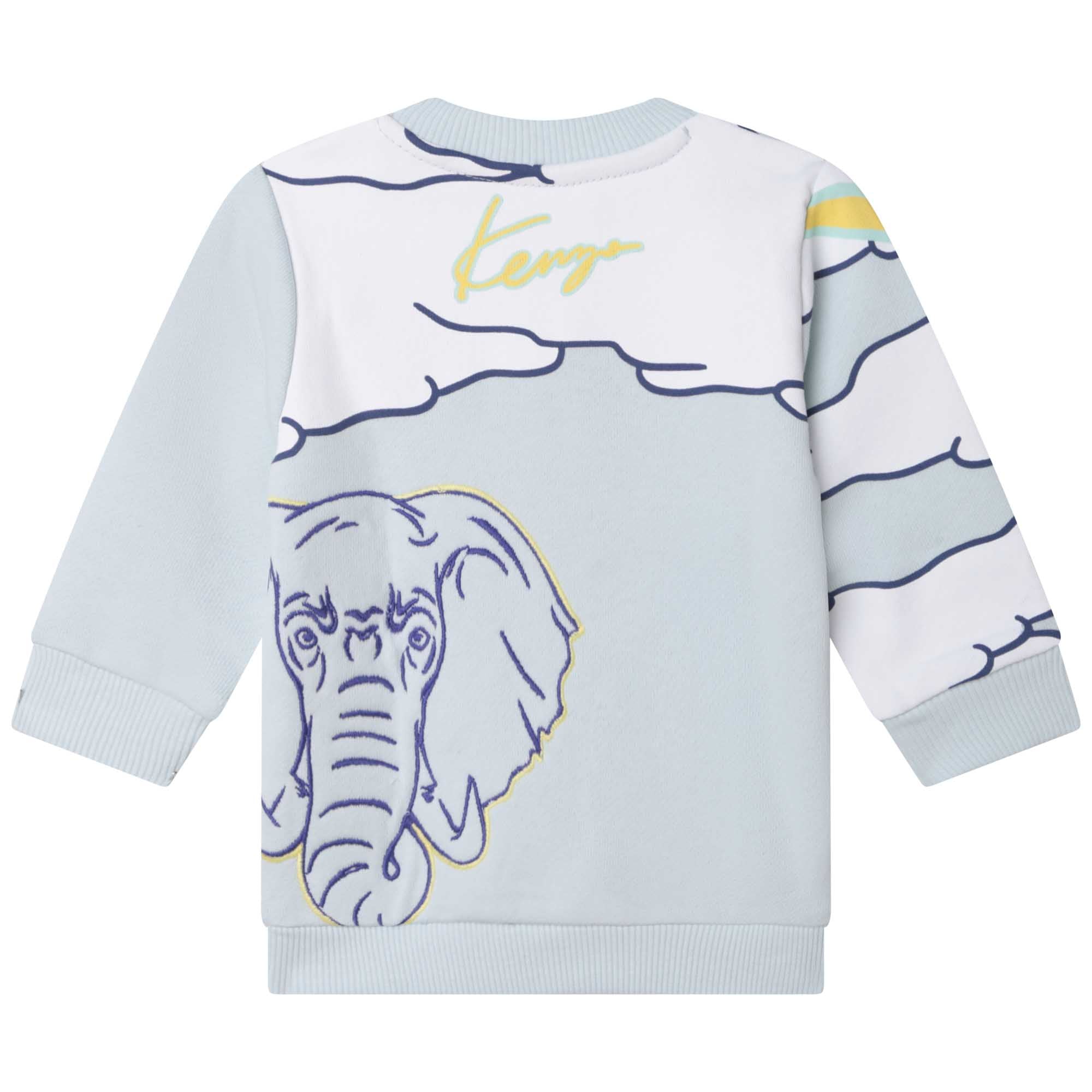 Long-sleeved fleece sweatshirt - Glacier blue