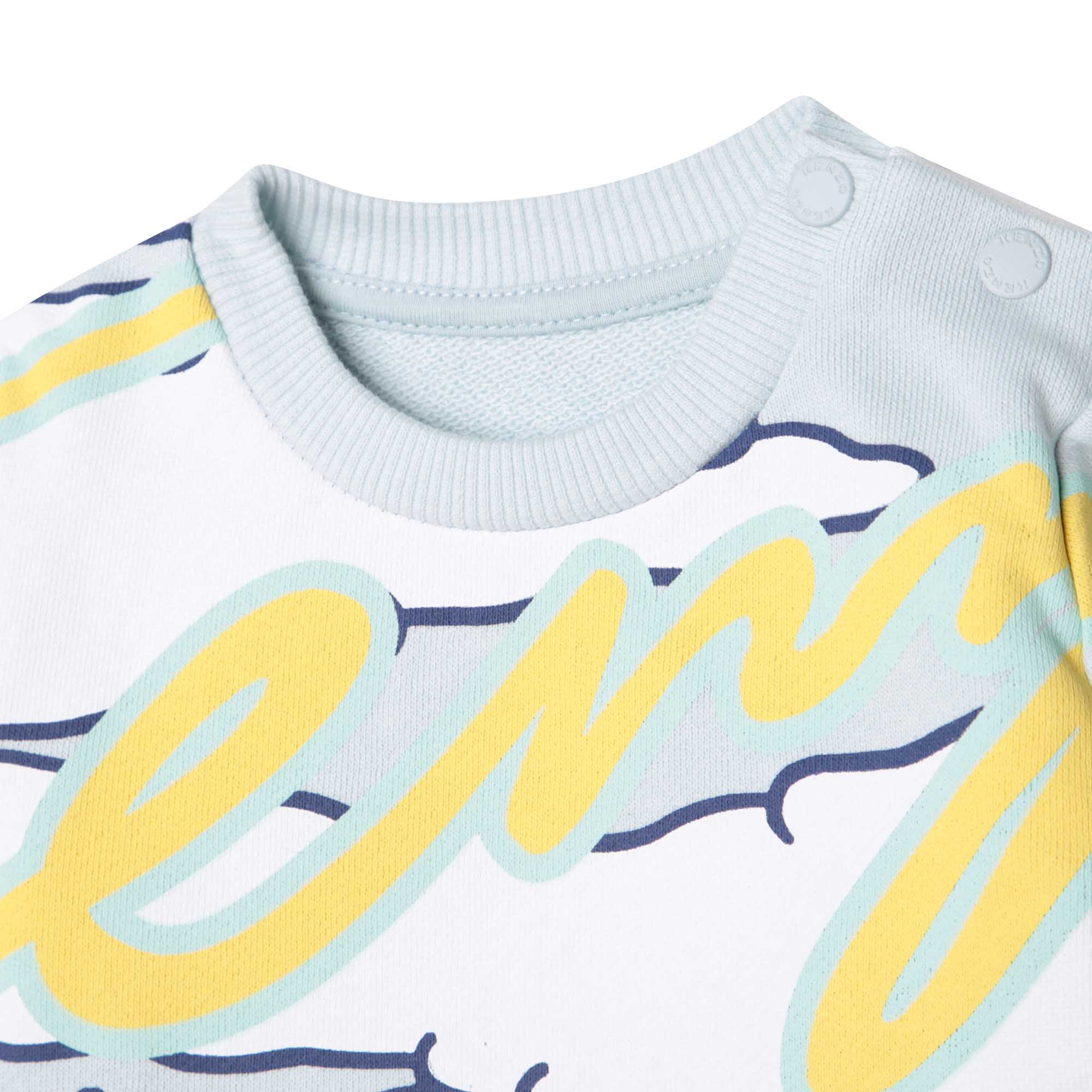 Long-sleeved fleece sweatshirt - Glacier blue
