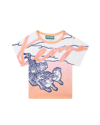 T-shirt manches courtes fond imprimé intégral dégradé - Mango fonce