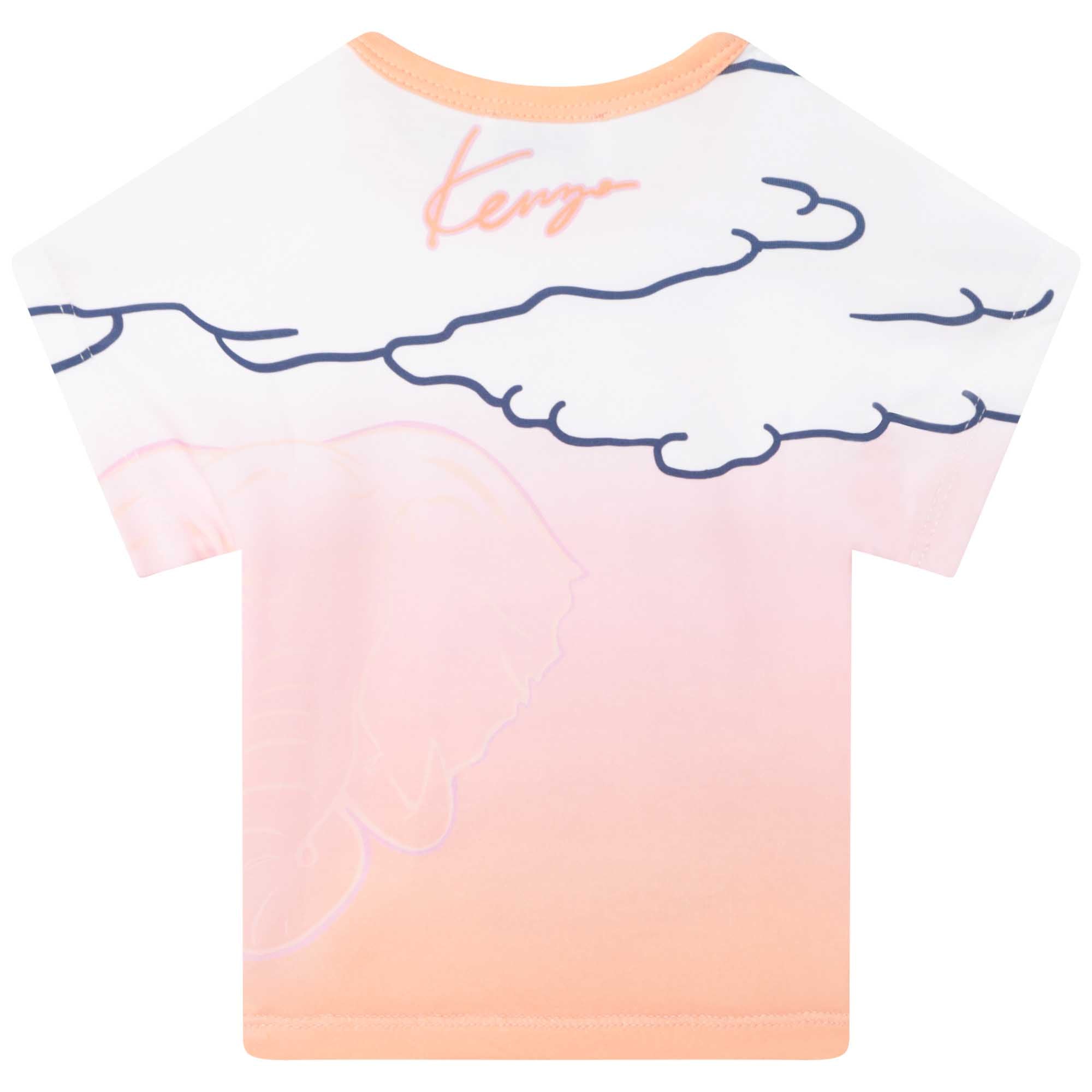 T-shirt manches courtes fond imprimé intégral dégradé - Mango fonce