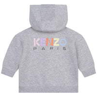 Fleece hooded cardigan - Heather Grey