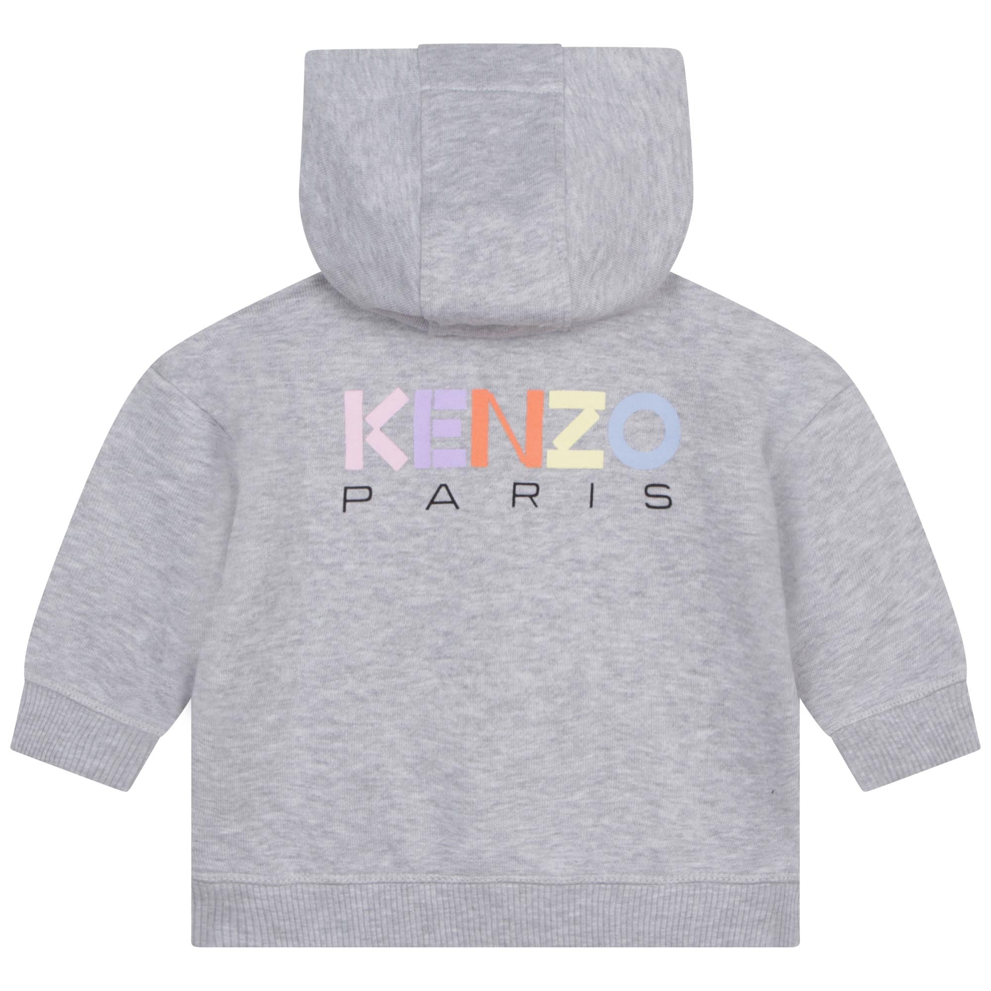 Fleece hooded cardigan - Heather Grey