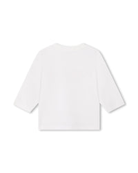 T-shirt à manches longues en coton - Ivoire