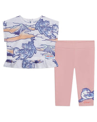 T-shirt and legging set - White