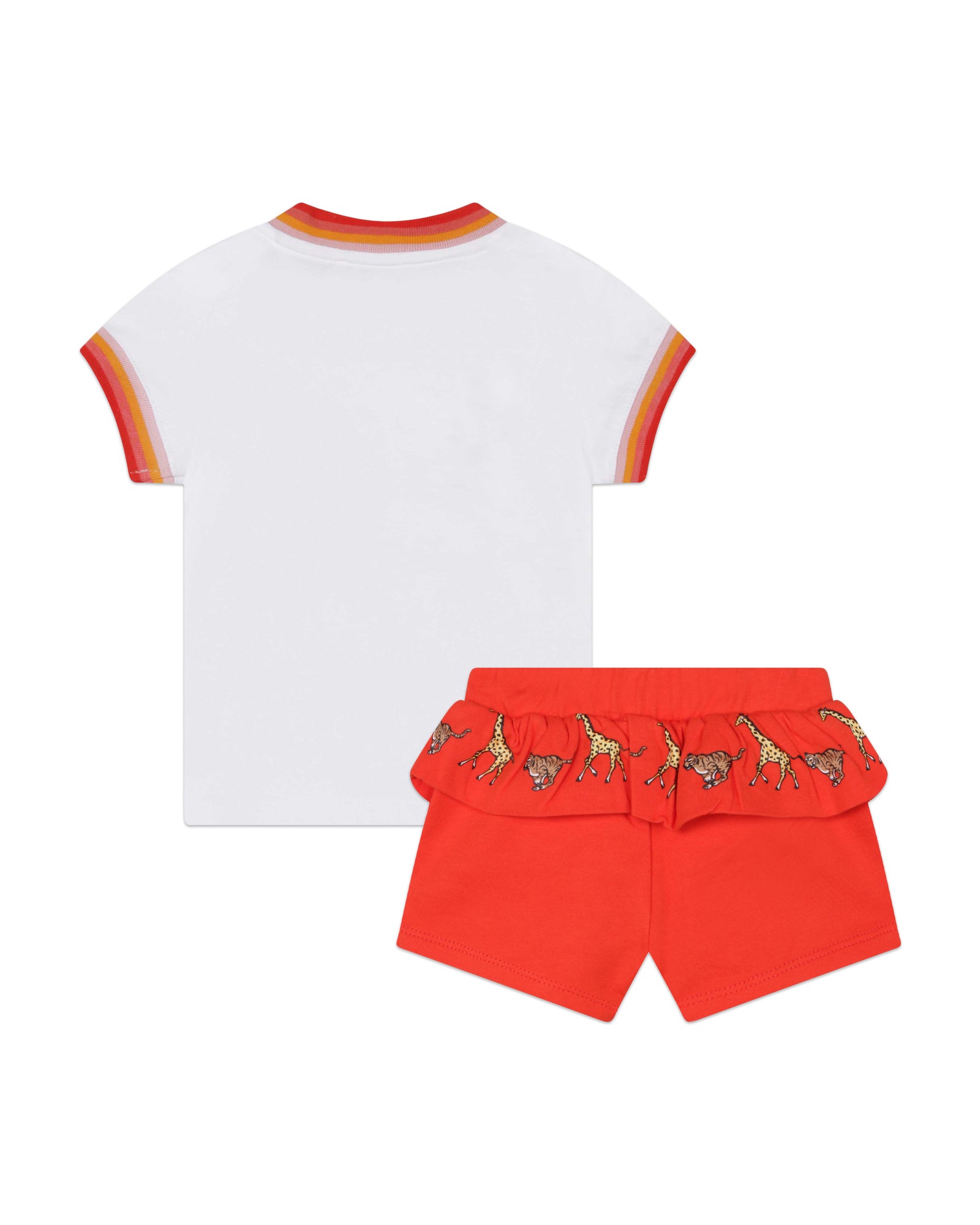 Ensemble t-shirt et short en coton - Blanc
