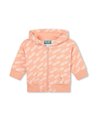 Cotton cardigan and trousers set - Nude