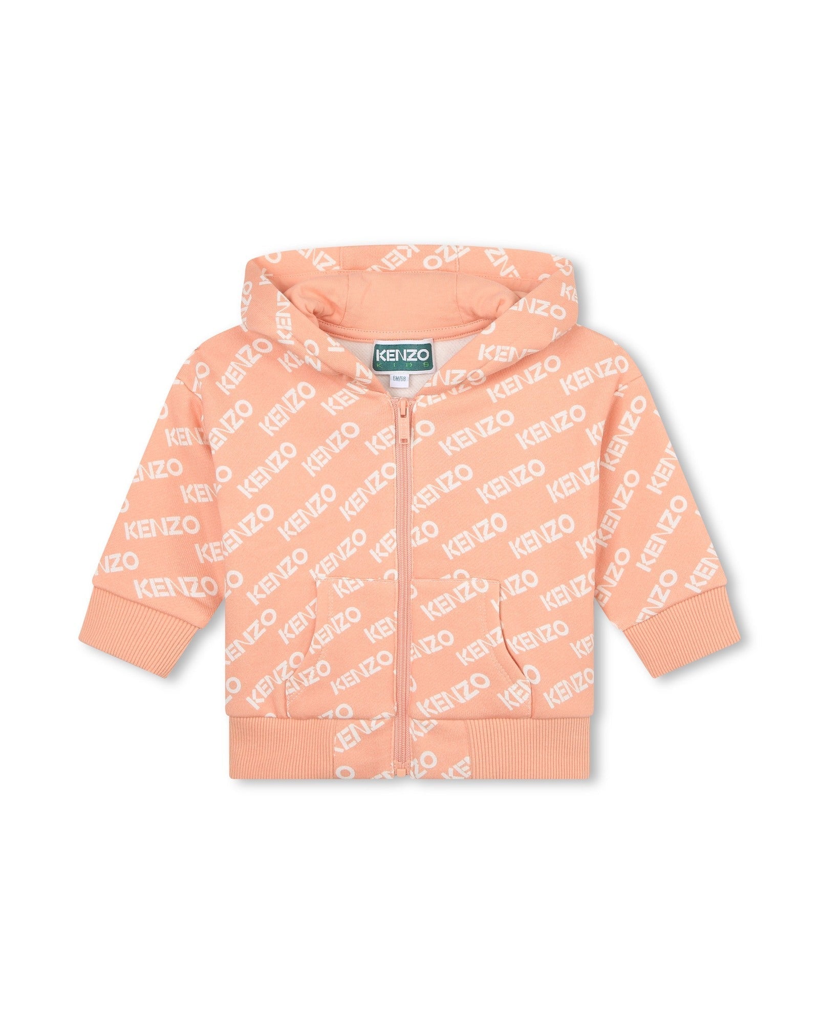 Cotton cardigan and trousers set - Nude