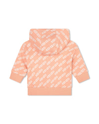 Cotton cardigan and trousers set - Nude