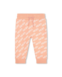 Cotton cardigan and trousers set - Nude