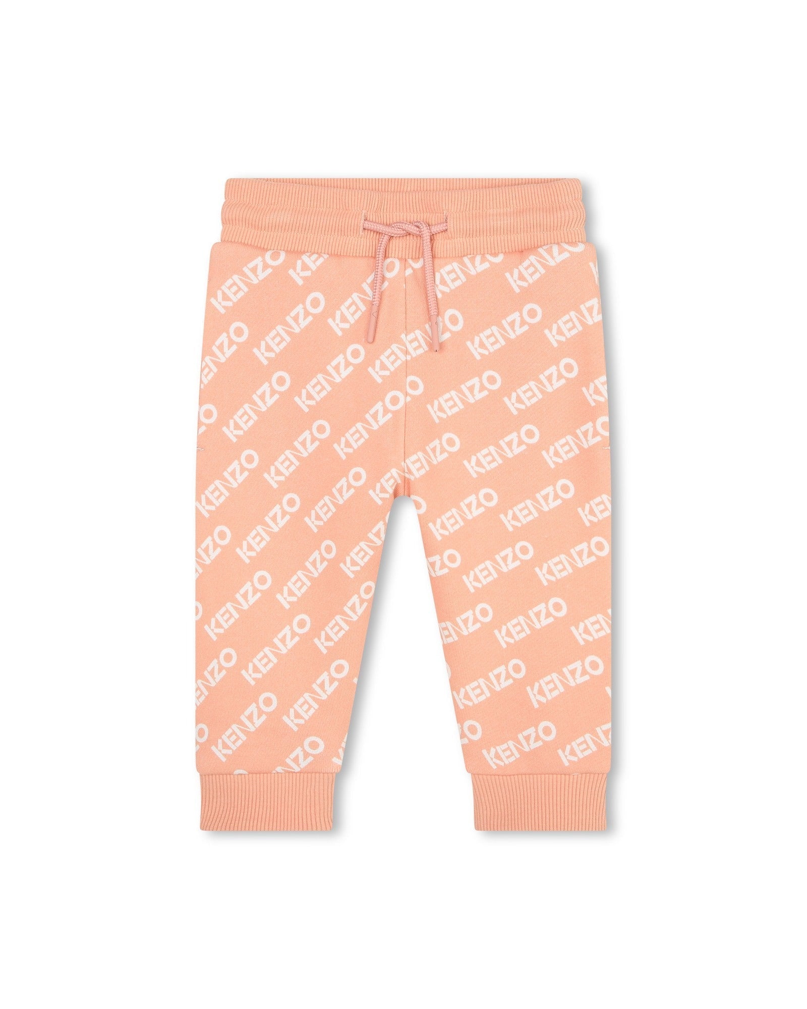 Cotton cardigan and trousers set - Nude