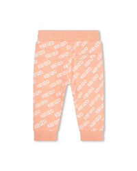 Cotton cardigan and trousers set - Nude