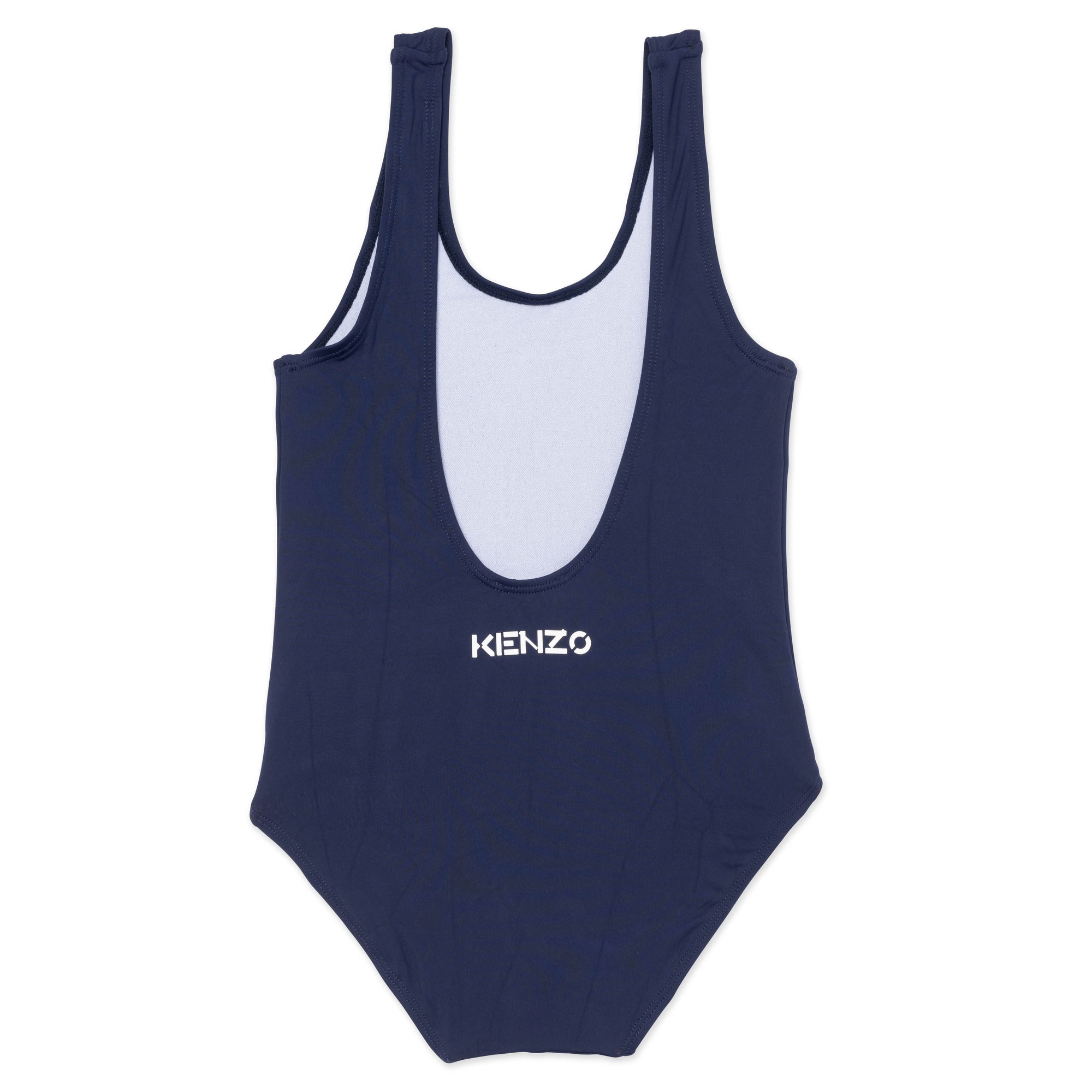 1-piece print swimming costume - Blue Indigo