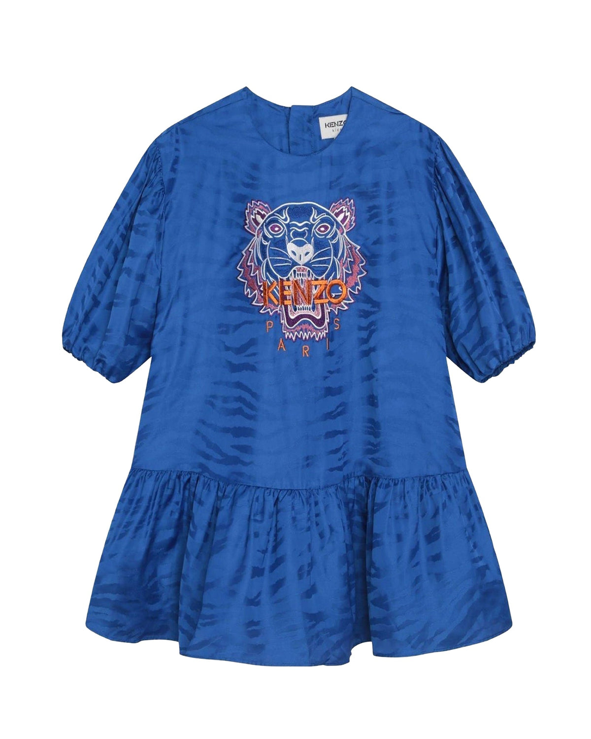 Robe en taffetas imprimée Tiger Stripes - Wave Blue