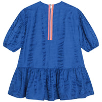Robe en taffetas imprimée Tiger Stripes - Wave Blue