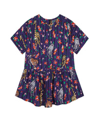 Robe évasée en imprimé - Thistle blue