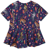 Robe évasée en imprimé - Thistle blue