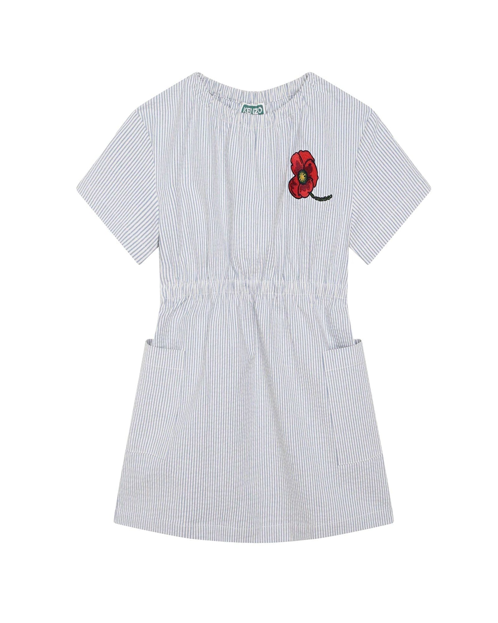 Robe rayée manches courtes - Cendre