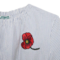 Robe rayée manches courtes - Cendre