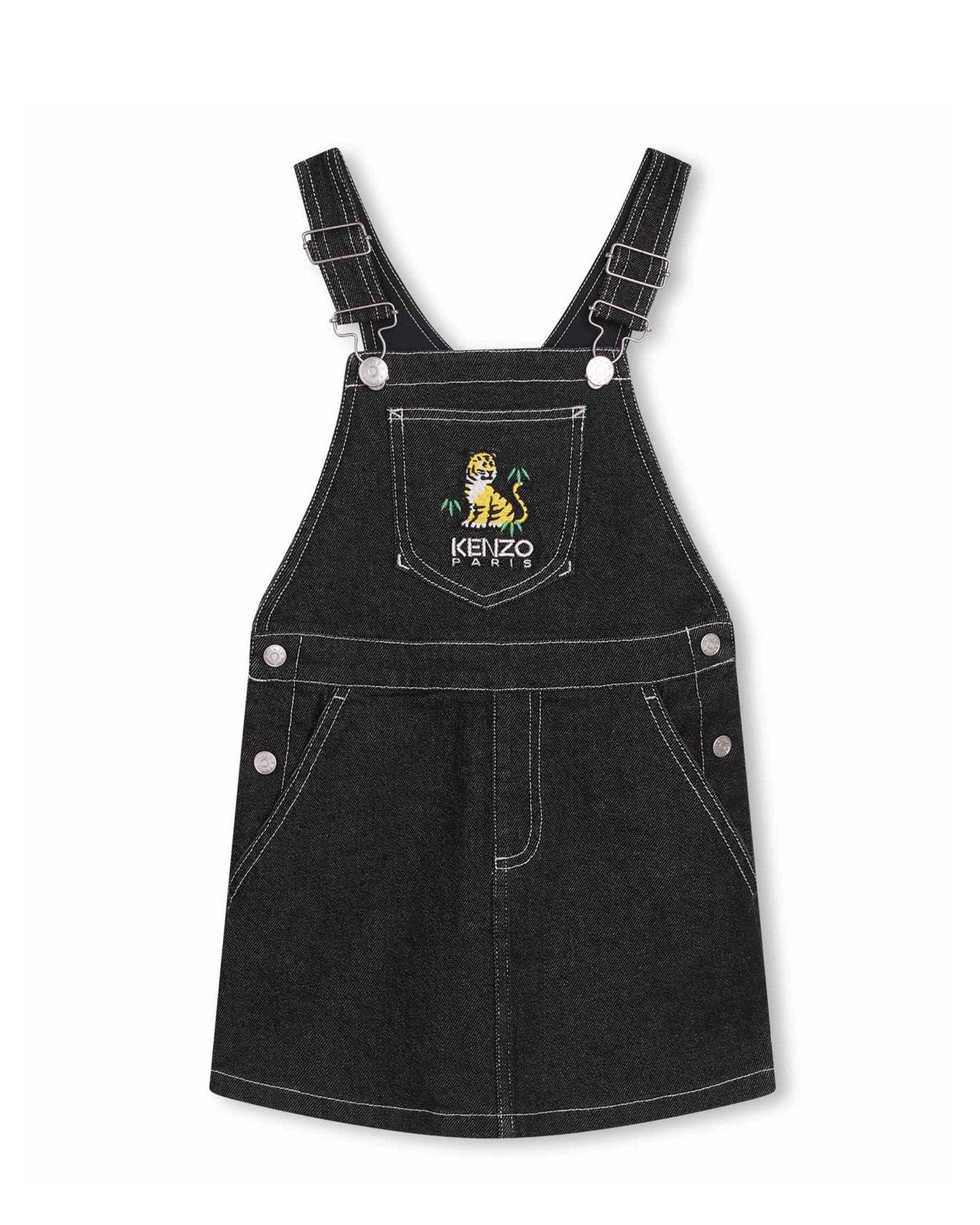 Robe denim en coton - Denim black