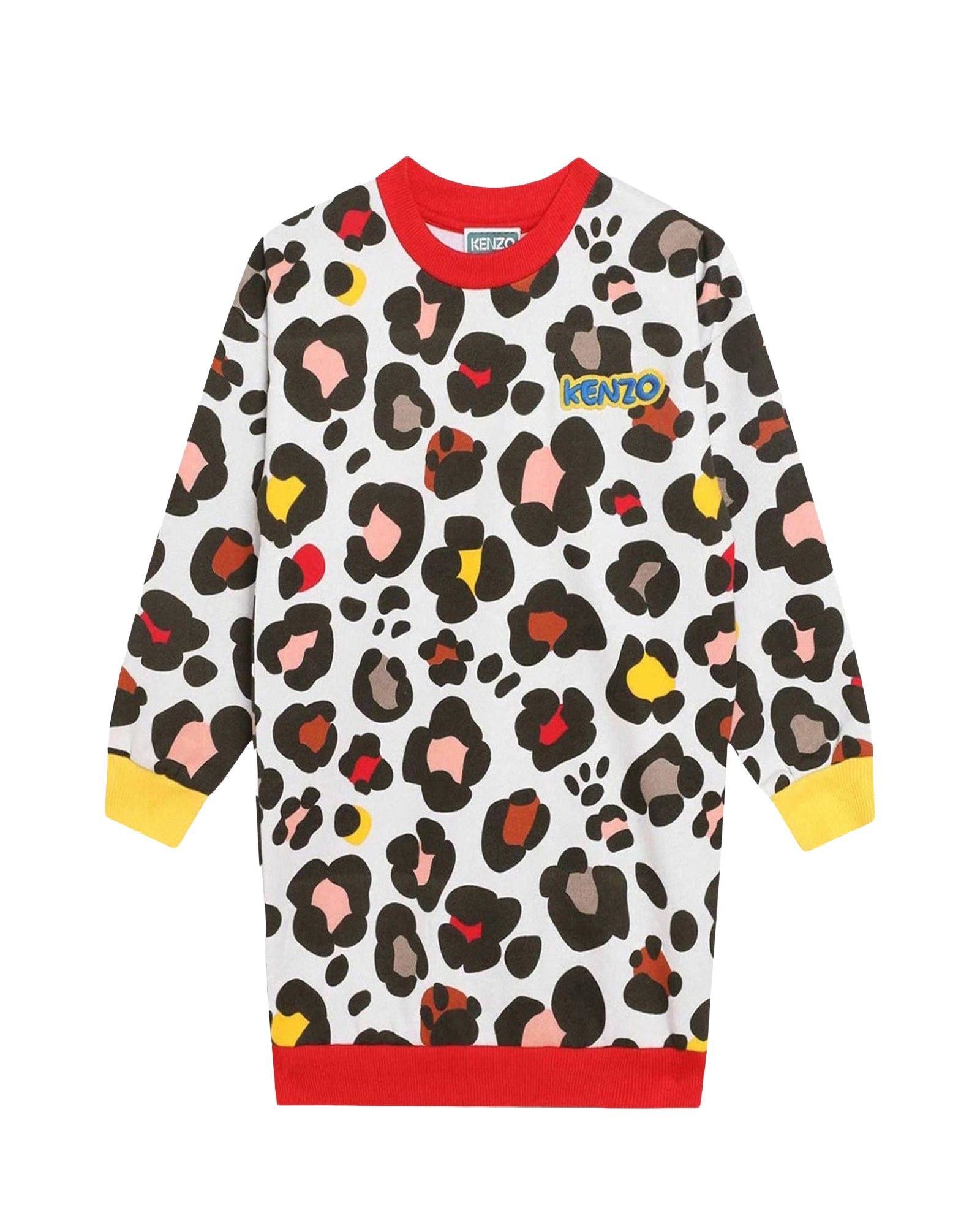 Robe à motif léopard en coton - Ciment
