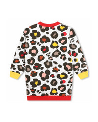 Robe à motif léopard en coton - Ciment