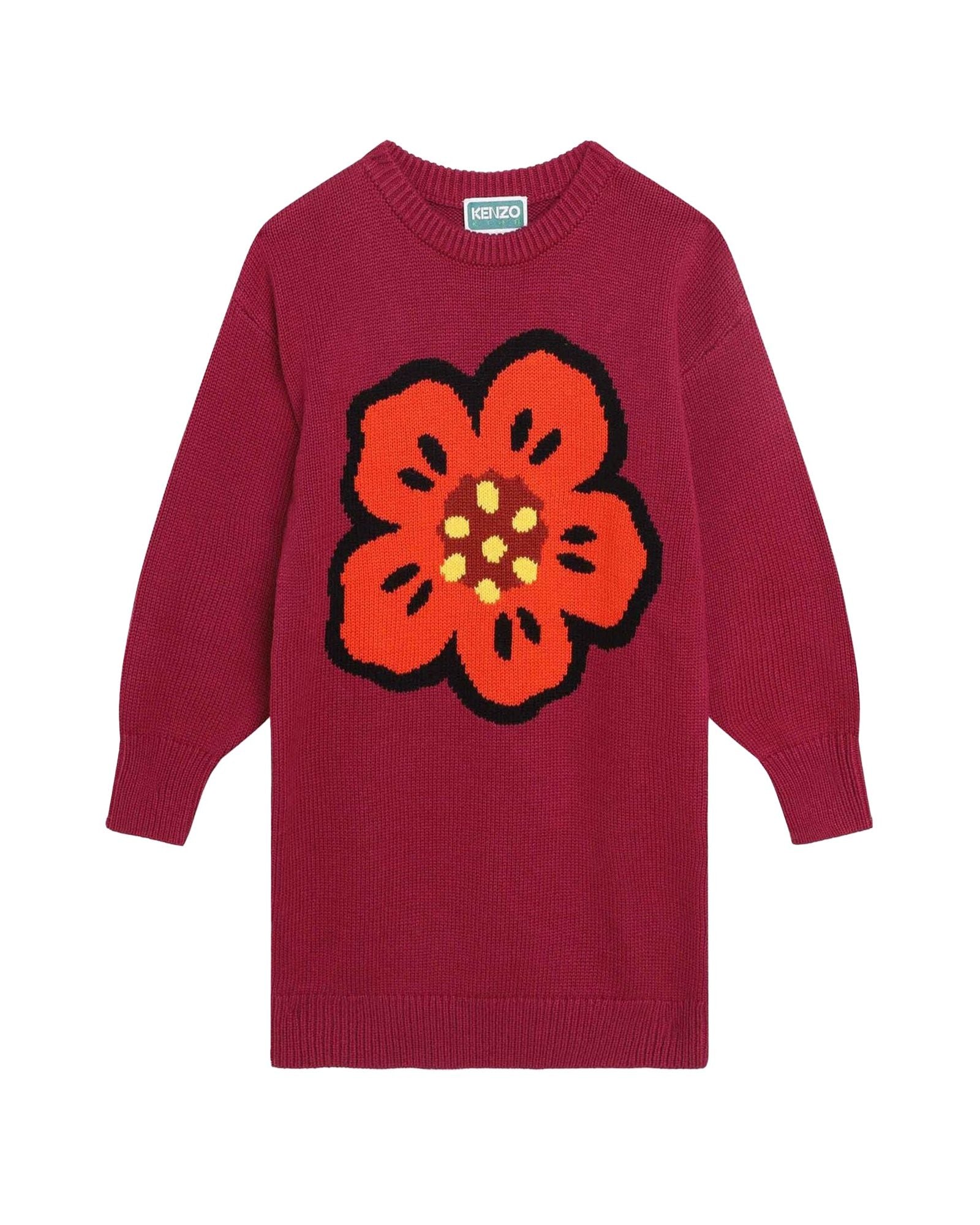 Robe en tricot en coton - Red currant