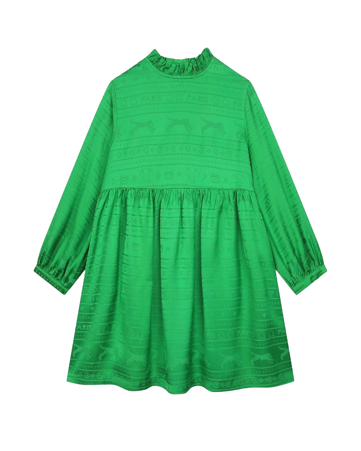 Robe motif jacquard allover - Acid Green