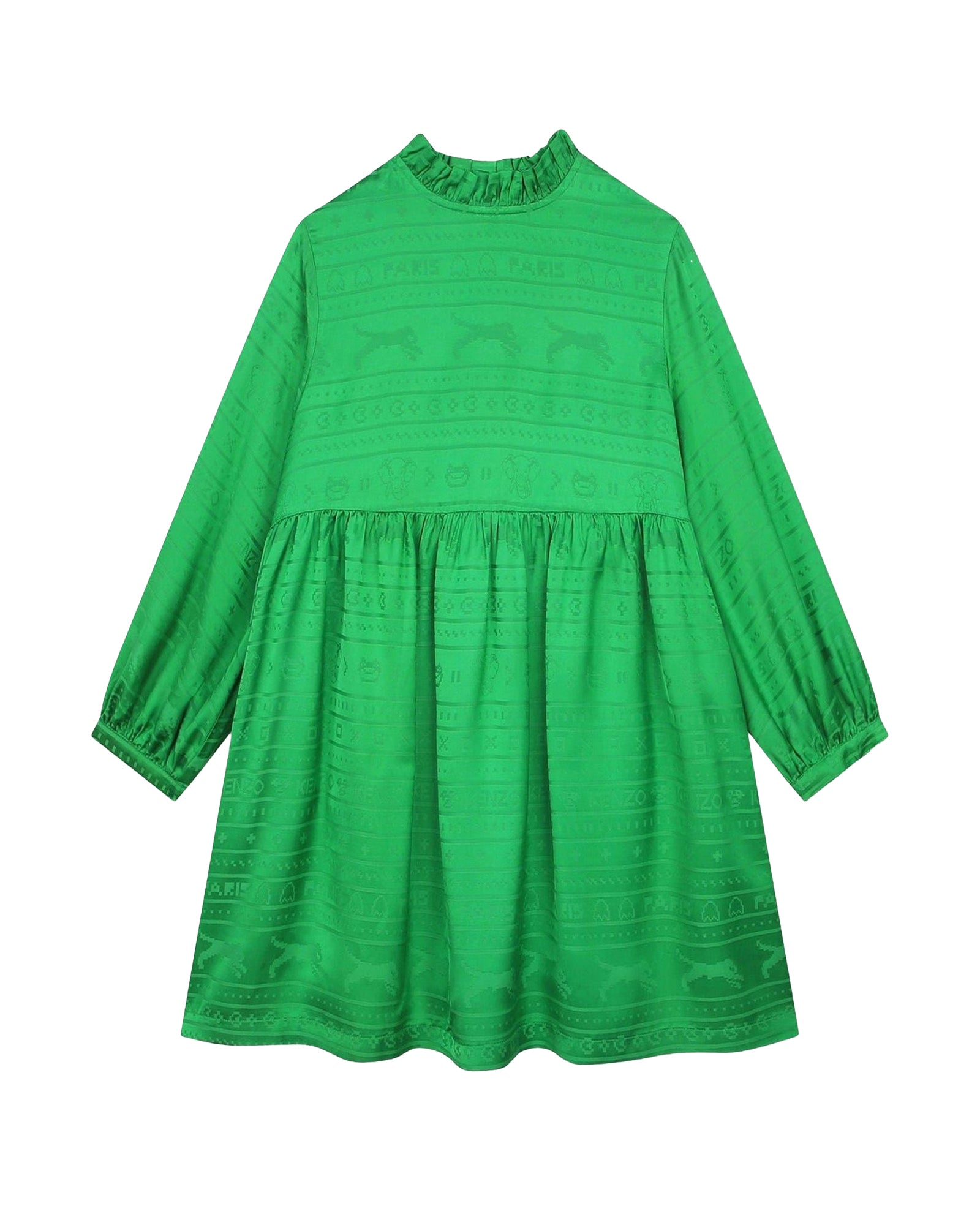 Robe motif jacquard allover - Acid Green