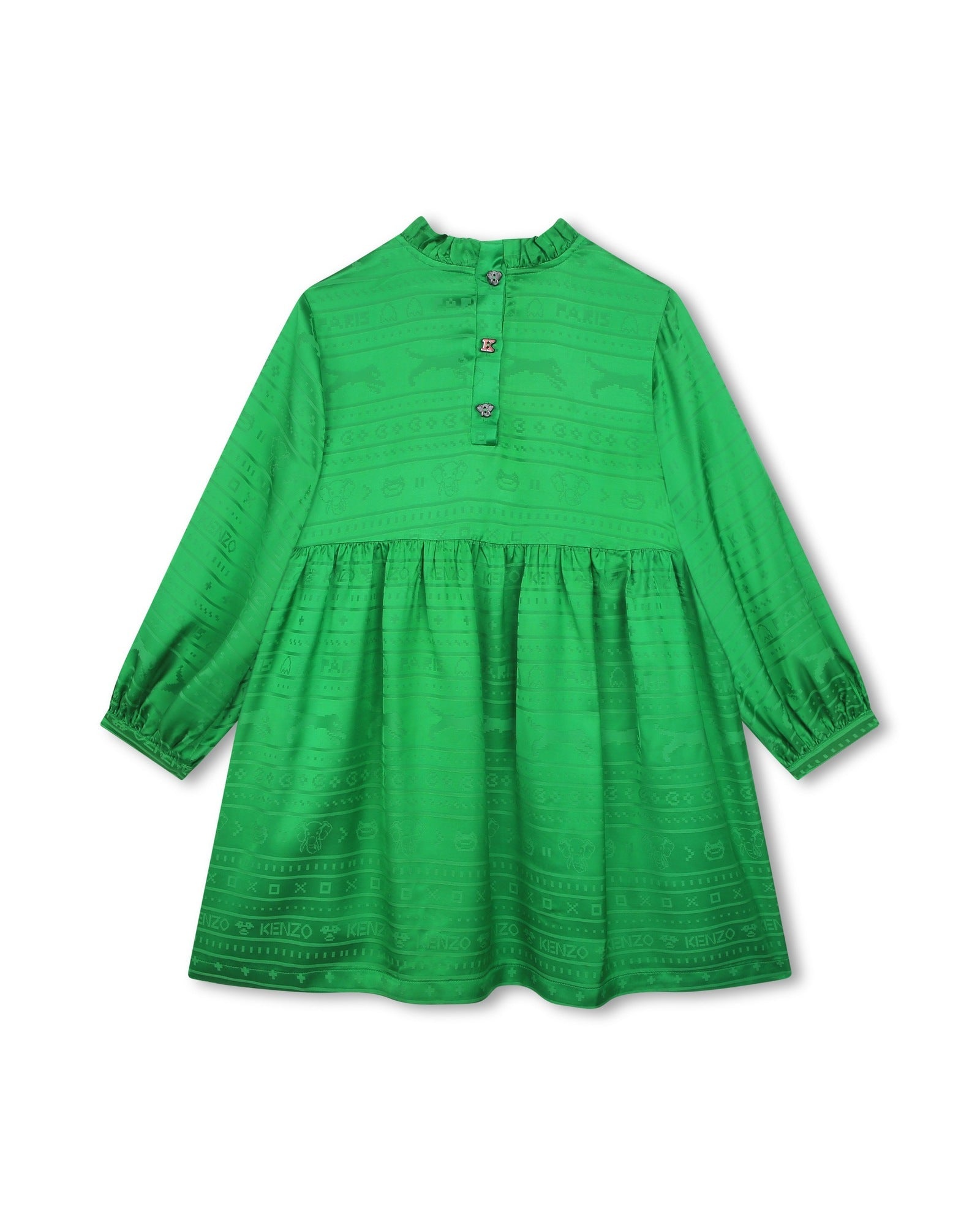 Robe motif jacquard allover - Acid green