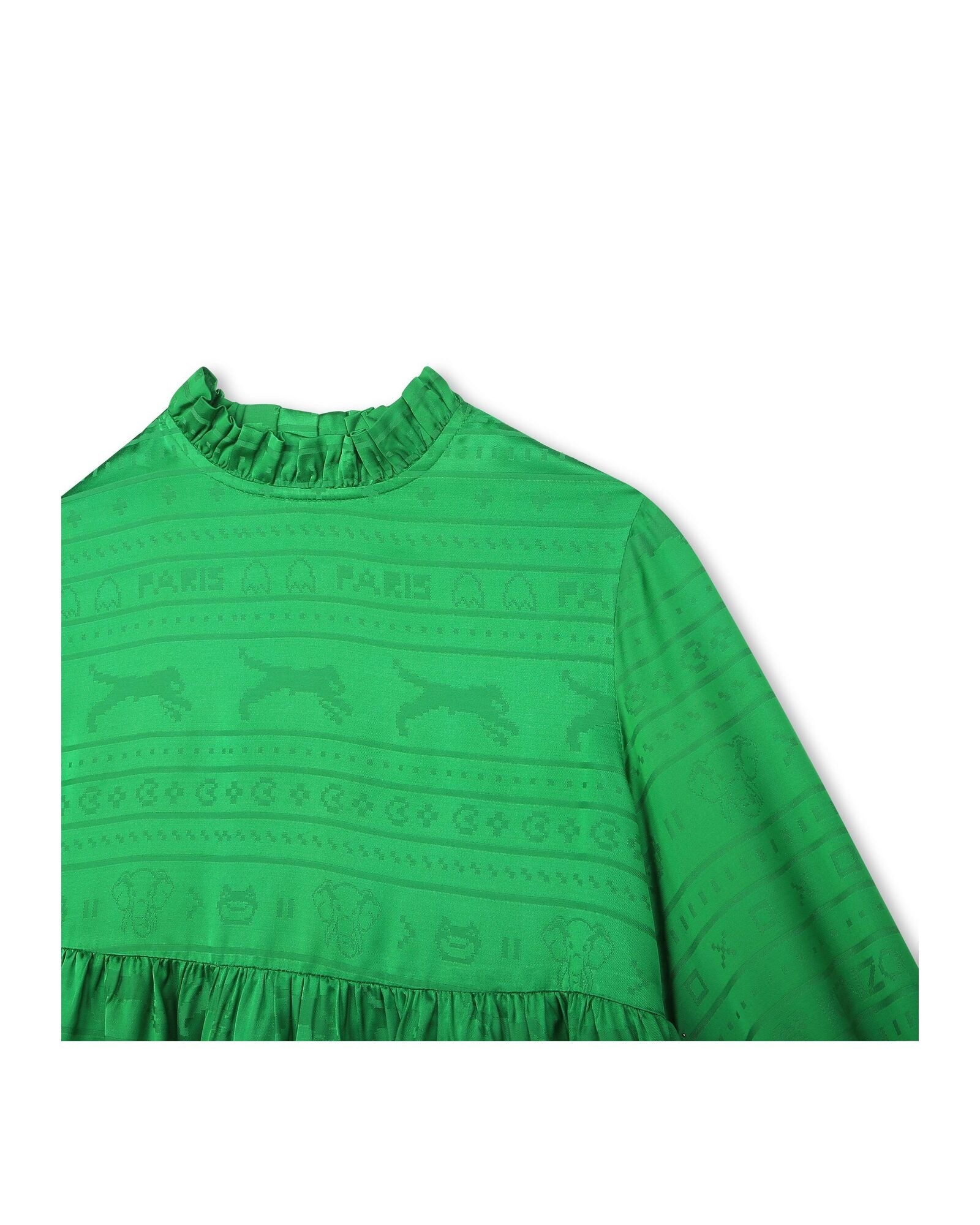 Robe motif jacquard allover - Acid green