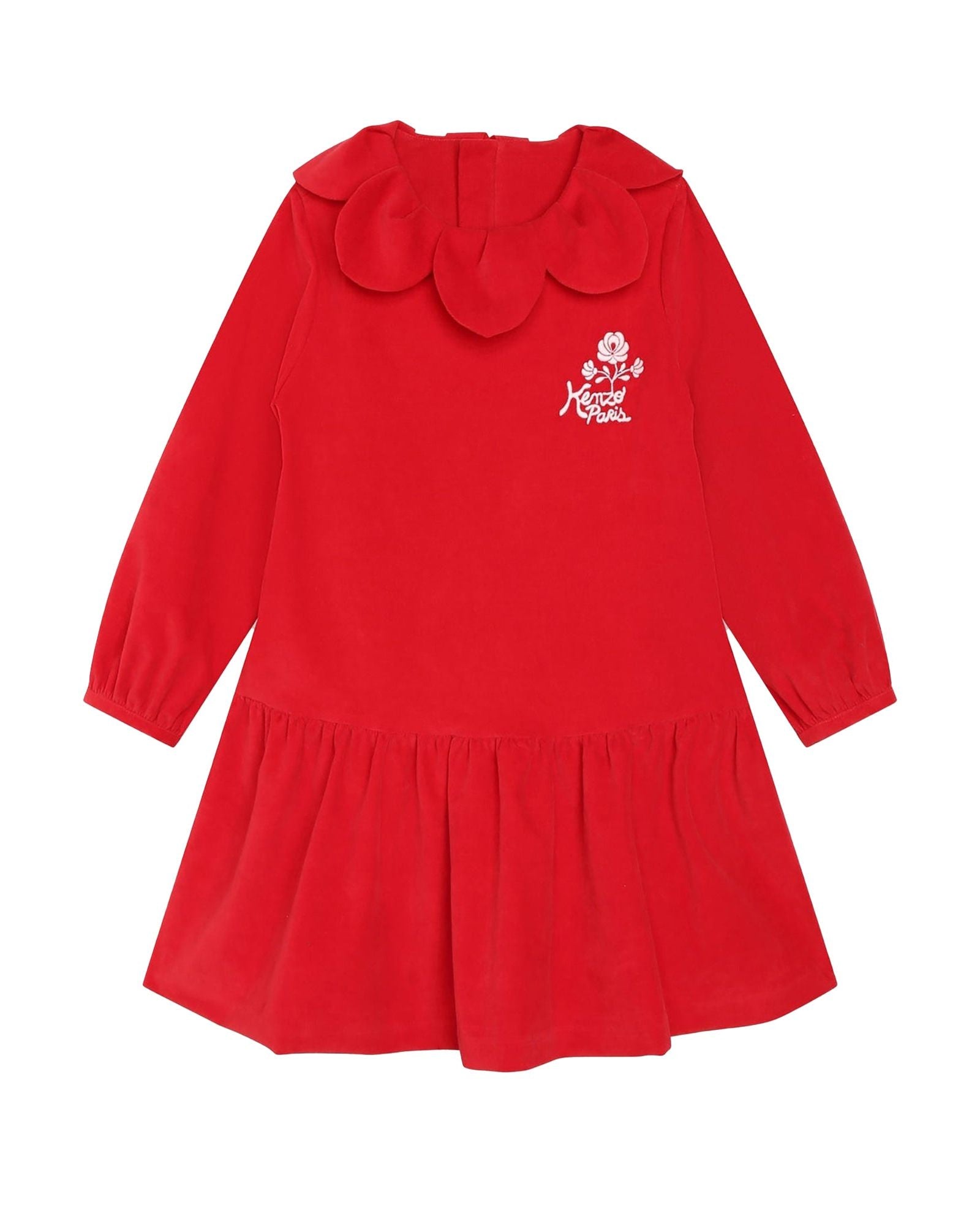 Robe en coton - Rouge foncé