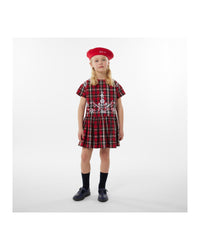 Robe imprimée en coton - Rouge Fonce