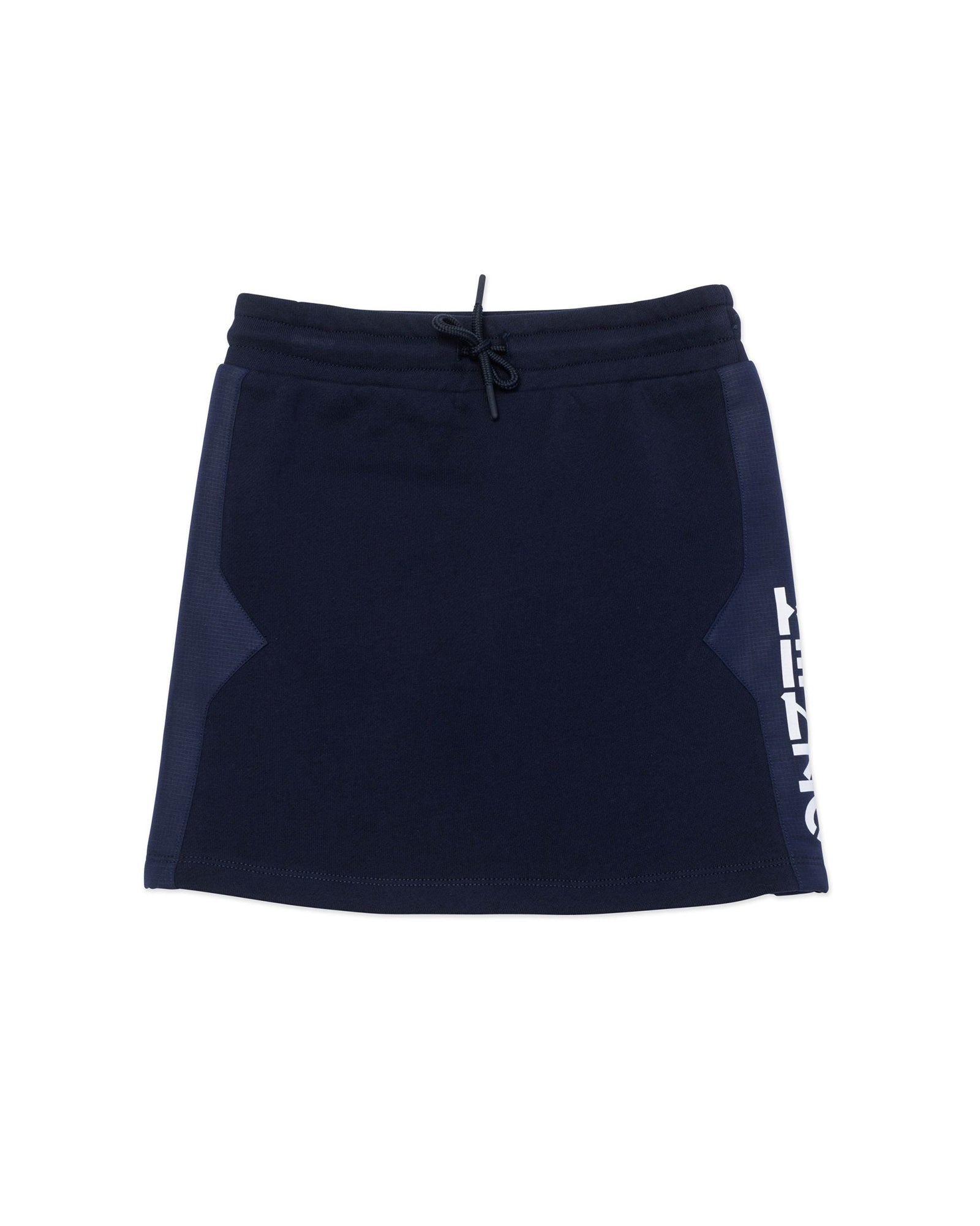Straight skirt with side seams in cotton - Blue Indigo