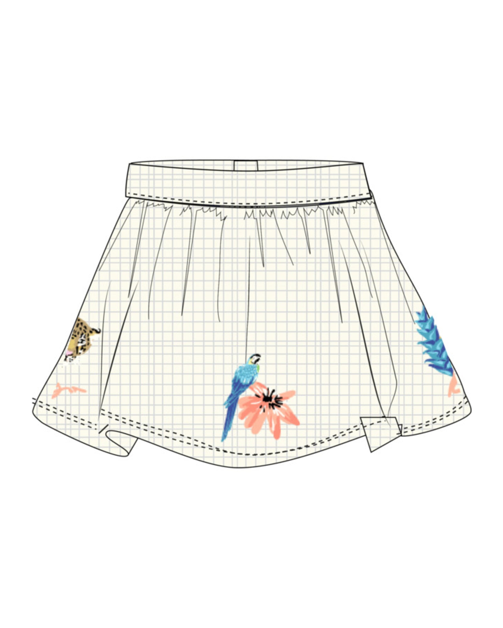 Jupe en coton - Naturel