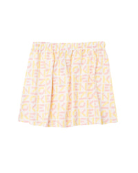 Jupe à taille élastiquée en coton - Naturel