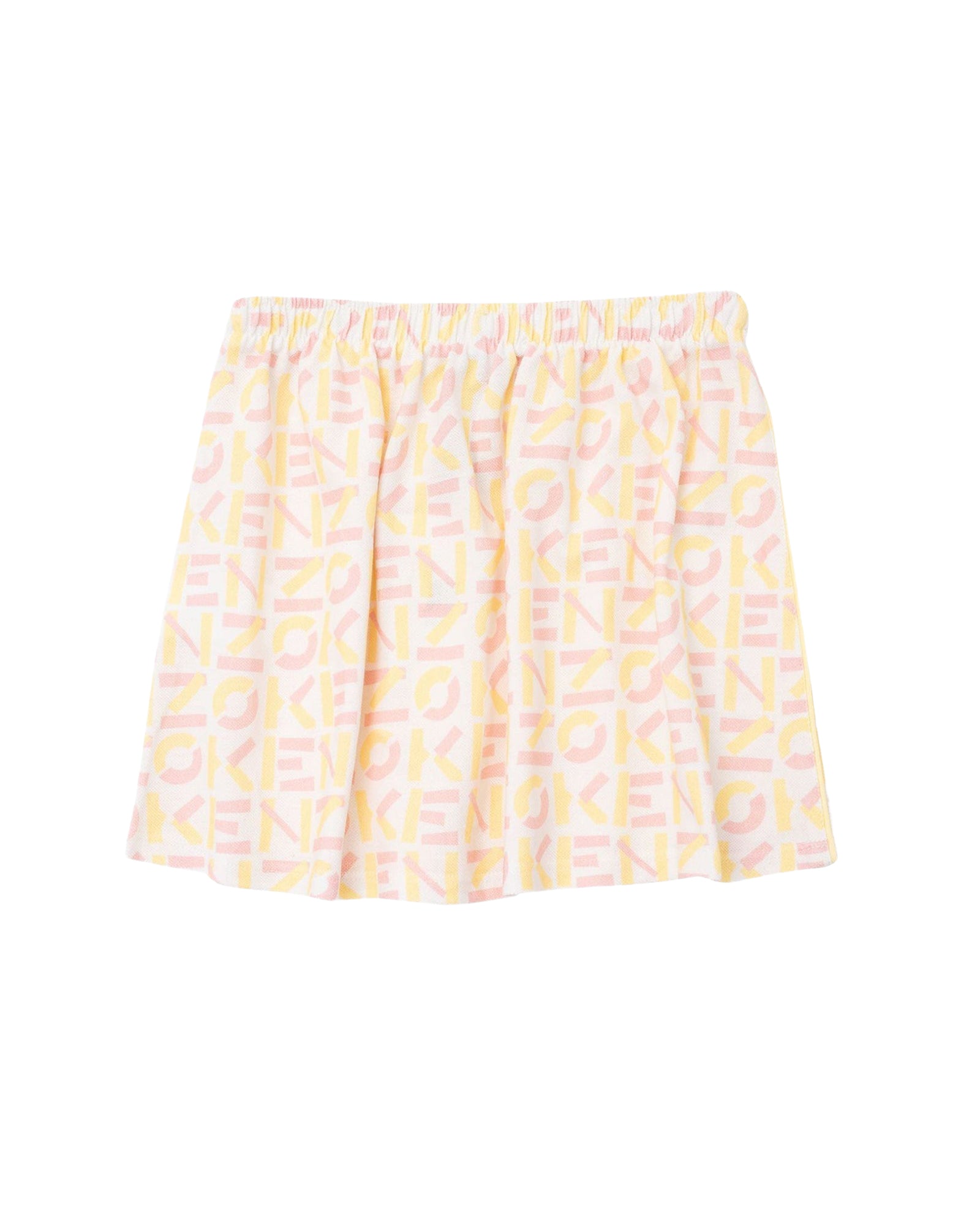 Jupe à taille élastiquée en coton - Naturel